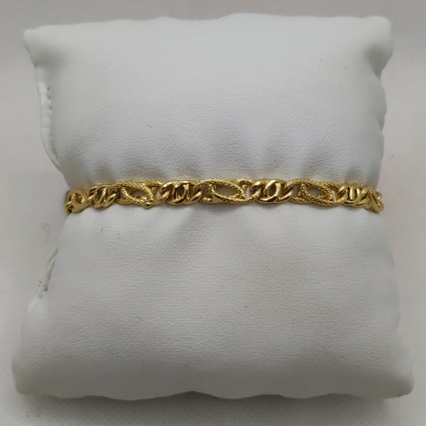 Bracciale oro 18k donna maglia catena satinata 19.5 cm 7.30 gr | Gioiellitosti.it